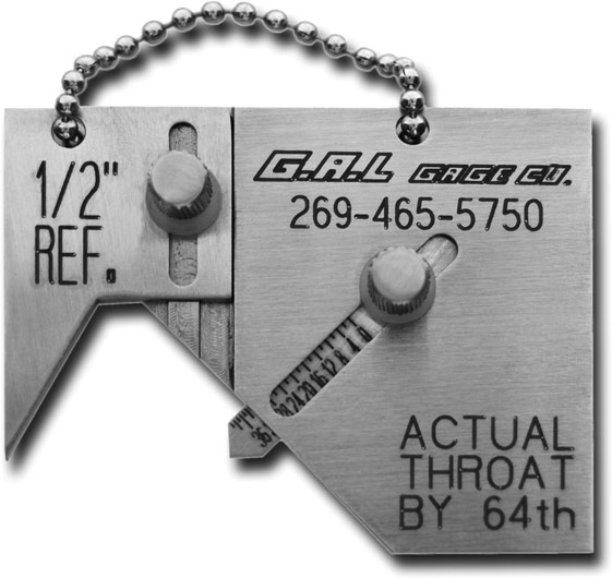 'Mini Sub' Socket Weld Gauge - Check Throat Dimensions, Leg Length, All Stainless Steel