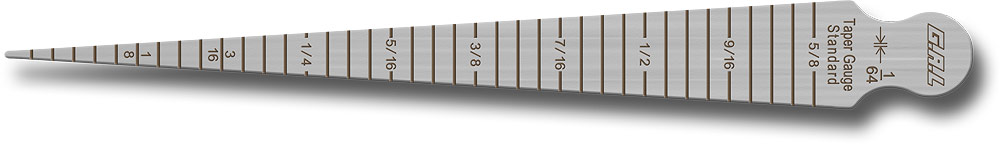Cat # Sub 28A Taper Gauge - Markings on BOTH Sides