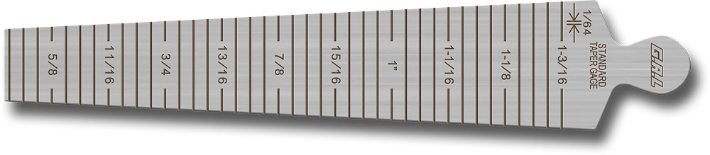 Cat # Sub 28B Taper Gauge - Markings on BOTH Sides