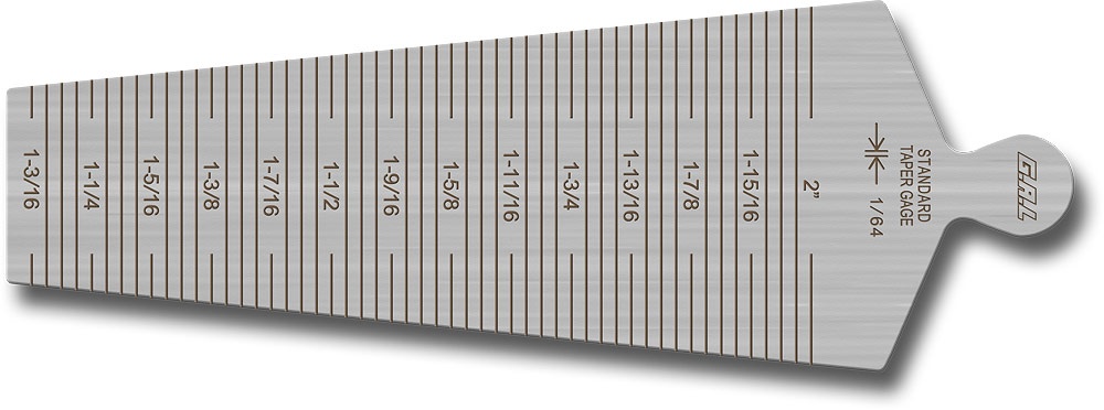 Cat # Sub 28C Taper Gauge - Markings on BOTH Sides