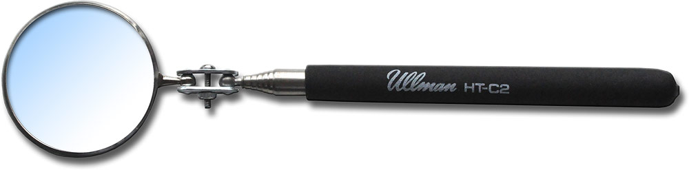 Telescoping Inspection Mirror - Stainless steel telescoping handle is strong, long, and lightweight. Comfortable textured cushion grip.