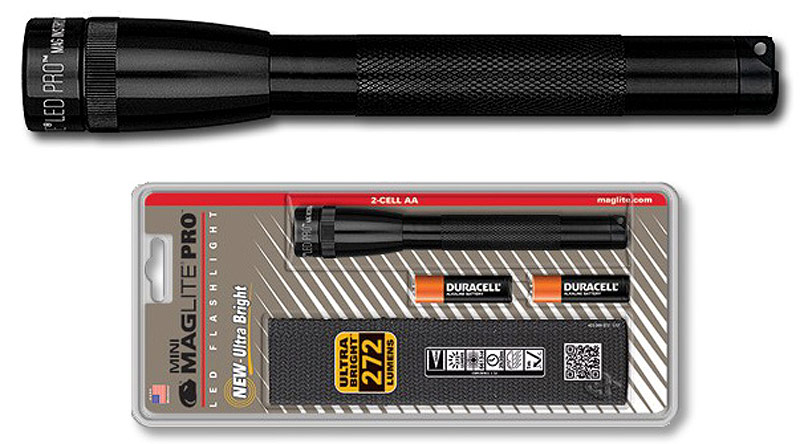 Cat # MAG-LED-PRO / Black MAG-LED-PRO Mini MAGLITE PRO LED 2-Cell AA Flashlight